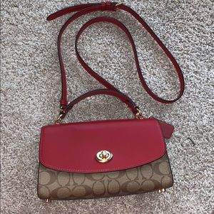 brand new coach crossbody purse red